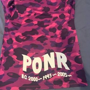Bape long sleeve purple camo crewneck. Gently used